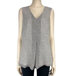 IRIS SETLAKWE Designer Flow Layered Printed Classic Office Tank Top Blouse sz 12